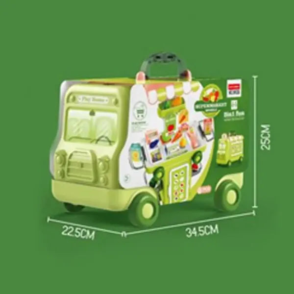 Set di giochi da supermercato con contenitore su ruote da 37 pezzi immagine 2