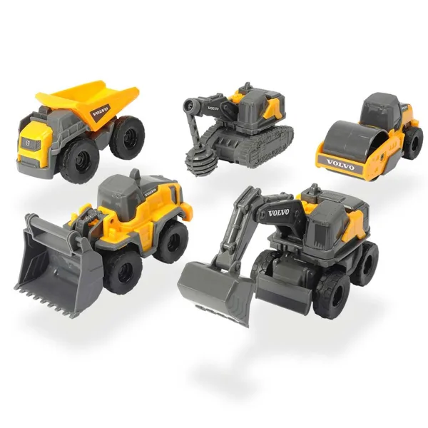 Set di 5 mini macchine da lavoro Volvo - Dickie Toys immagine 2