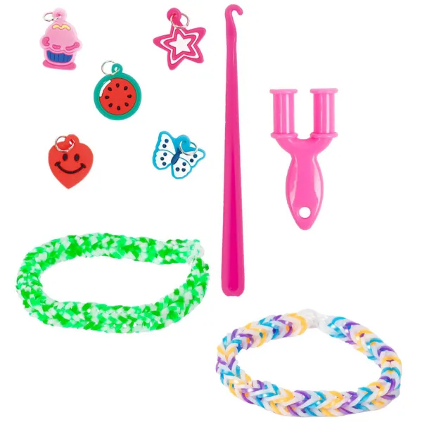 Set per creare braccialetti in gomma in scatola a forma di cuore immagine 2
