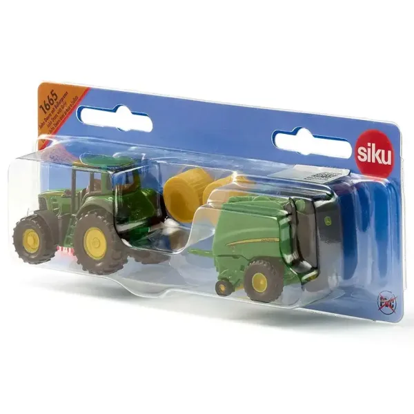 SIKU trattore John Deere con imballatrice 1/72 immagine 3