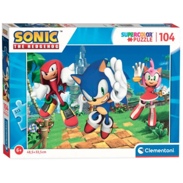 Sonic Puzzle Super Color 104db - Clementoni immagine 1