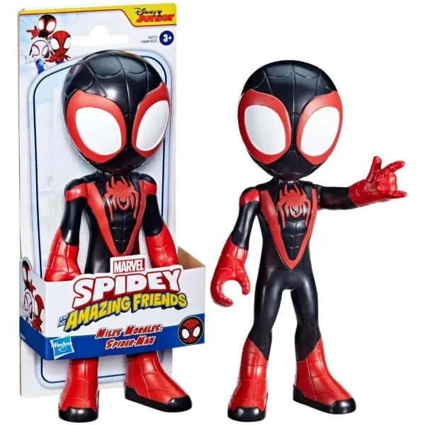 Spider-Man: Spidey e i suoi fantastici amici, figura Supersized di Miles Morales - Hasbro immagine 1