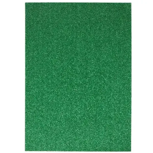 Spirit: Foglio di schiuma decorativa glitter verde A/4 1db immagine 1
