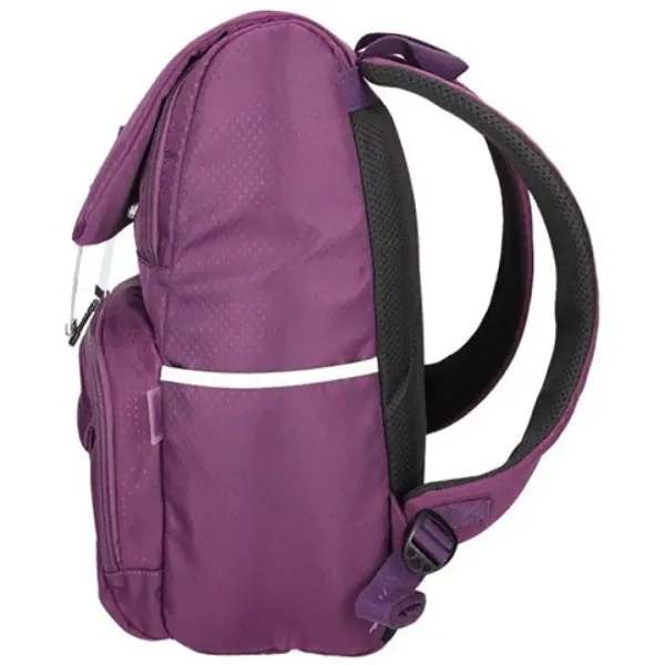 Spirit: Zaino color porpora con cinturini bianchi 47x33x17cm immagine 2