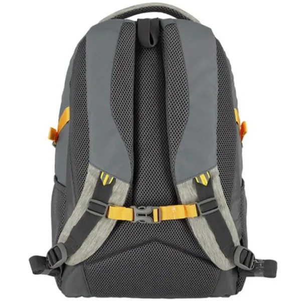 Spirit: Zaino scolastico grigio, giallo arrotondato 48x31x20cm immagine 2