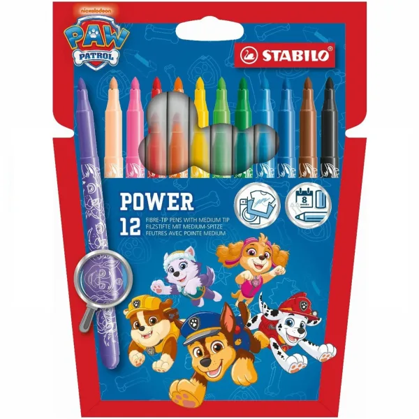 Stabilo: Paw Patrol Power pennarelli a punta grossa set da 12 pezzi immagine 1