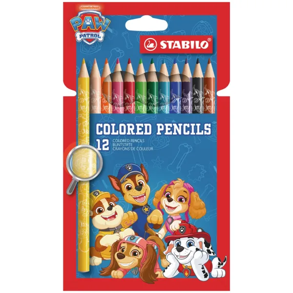 Stabilo: Set di matite colorate spesse Paw Patrol da 12 pezzi immagine 1