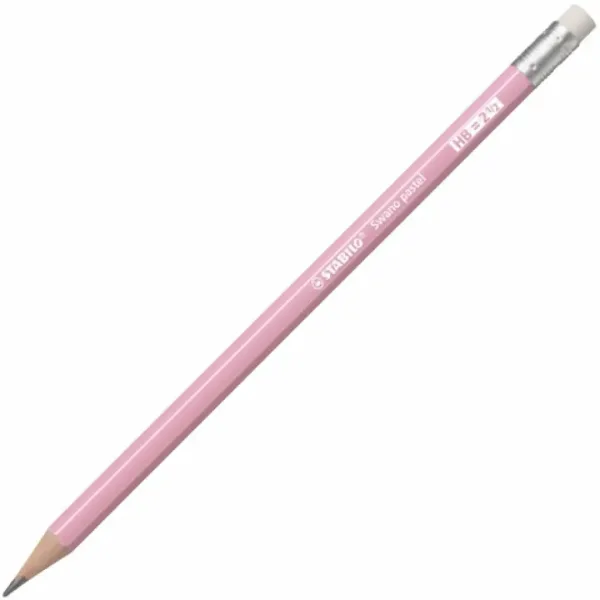 Stabilo: Matita grafite HB con gomma rosa pastello Swano immagine 1