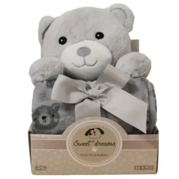 SweetDreams: Coperta e orsacchiotto di peluche color beige immagine 1