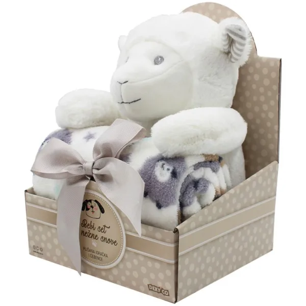 SweetDreams: Coperta e pecora di peluche di colore bianco immagine 2