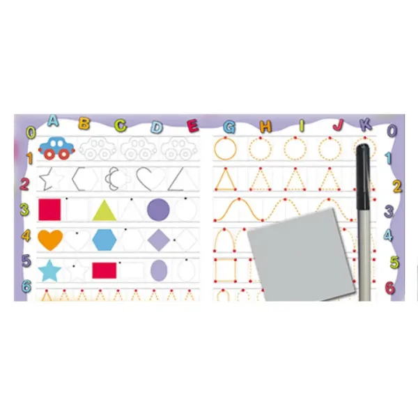 Tavola da disegno educativa cancellabile con pennarello: Forme - D-Toys immagine 2
