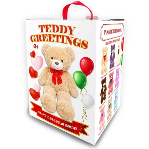 Teddy Greetings: Snow Wishes orso di peluche bianco in scatola regalo 120cm immagine 2