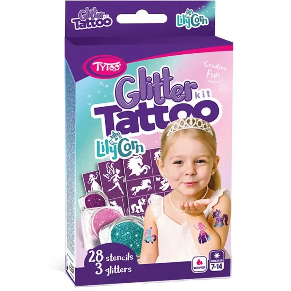 TyToo: Set di tatuaggi glitterati LilyCorn immagine 1