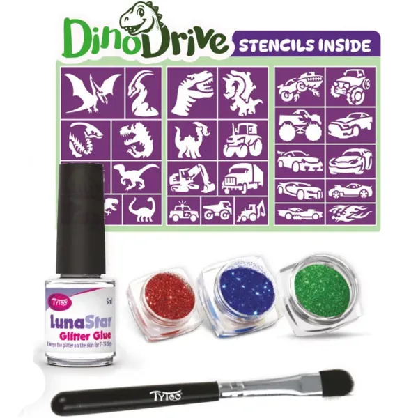 TyToo: Set di tatuaggi glitter DinoDrive immagine 2