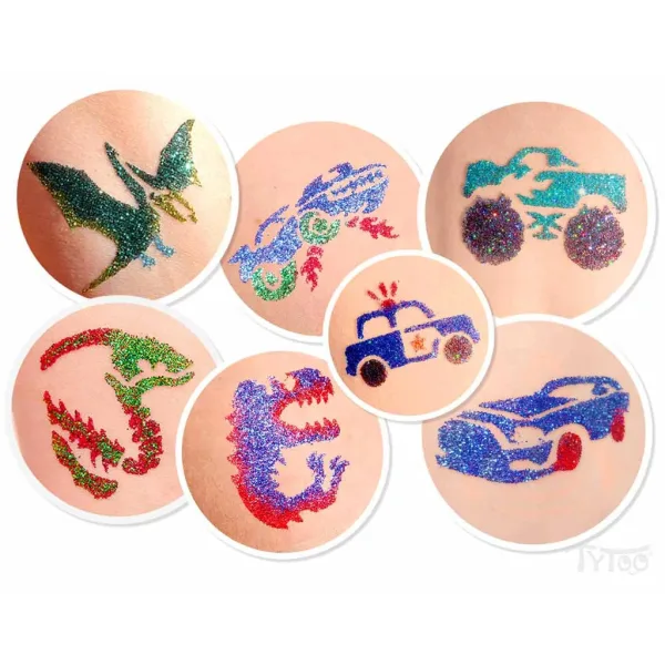 TyToo: Set di tatuaggi glitter DinoDrive immagine 3