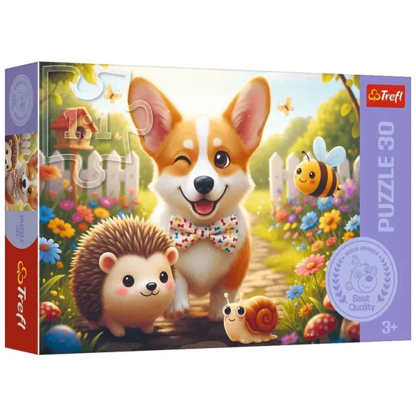 Un giorno con un cane Corgi puzzle da 30 pezzi - Trefl immagine 1