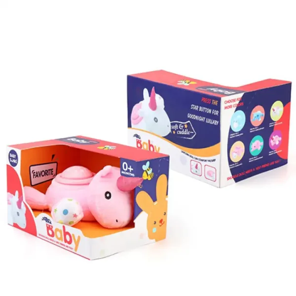 Unicorno rosa in peluche con effetti di luce e suono immagine 1