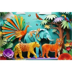 40° Anniversario - Paper Art: Giungla puzzle da 160 pezzi - Trefl immagine 2