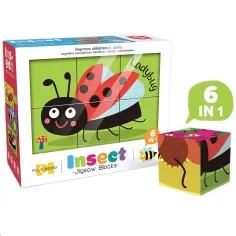 6 in 1 puzzle cubo delle favole - Insetti immagine 1