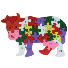 ABC - 123 mucca albero puzzle educativo immagine 3