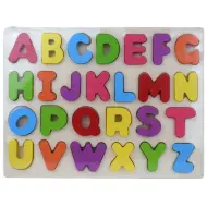 ABC lettere maiuscole in legno colorato puzzle 30x22,5cm