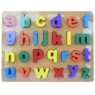 ABC puzzle in legno colorato con lettere minuscole 30x22cm