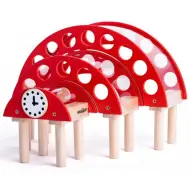 Accessori per ferrovie in legno - Grande stazione ferroviaria - Woodyland