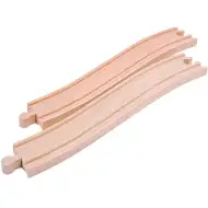 Accessorio binario ferroviario ascendente in legno, 2 pezzi