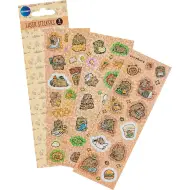 Adesivo decorativo creativo Capybara, 3 fogli, 15x10 mm e 12x10 mm
