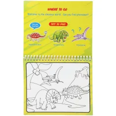 Album da colorare con acqua - Dinosauri immagine 3