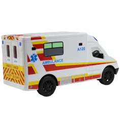 Ambulanza bianca telecomandata RC con effetti luminosi 2,4GHz scala 1/12 30cm immagine 3
