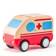 Ambulanza in legno con luci e suoni - Woodyland