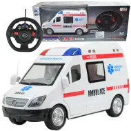 Ambulanza telecomandata RC con effetti luminosi, scala 1/48, 27 MHz, 23 cm