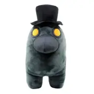Among Us peluche nero da 25 cm con cappello