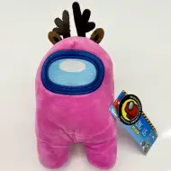 Among Us peluche rosa con corna da 20 cm