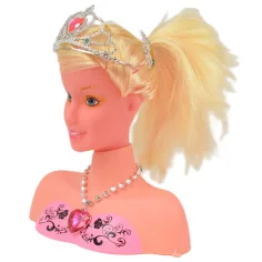 Angell: Testa di bambola pettinabile e acconciabile con tiara e accessori 21 cm immagine 4