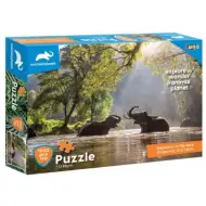 Animal Planet: Elefanti nel lago puzzle da 1000 pezzi