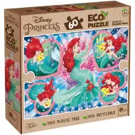 Ariel, la sirenetta - Eco puzzle e album da colorare 2 in 1, 60 pezzi, 70x50 cm - Lisciani