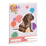 Ars Una: Animali carini - Bassotto Arlecchino quaderno a righe A/5 per la 1a classe 14-32