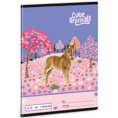 Ars Una: Animali carini - Cavallo A/5 quaderno a righe per la 1ª elementare 14-32