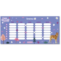 Ars Una: Animali carini - Cavallo, orario a una pagina, fronte-retro