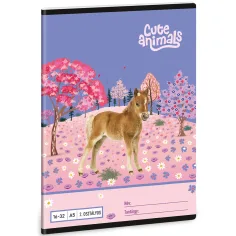 Ars Una: Animali carini - Cavallo, quaderno a righe per la 2ª elementare A/5 16-32 immagine 1