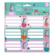 Ars Una: Animali carini - Etichette per quaderni con motivo gattino, confezione da 3x6 pezzi