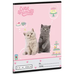 Ars Una: Animali carini - Festa del tè quaderno a righe A5 21-32