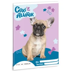 Ars Una: Animali carini - Quaderno a righe Bulldog francese A/5
