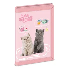Ars Una: Animali carini Tea Party portafoglio con gatti 9x12,5x2 cm