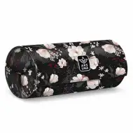 Ars Una: Astuccio arrotolabile Flowery Black con fiori 20x9x9cm