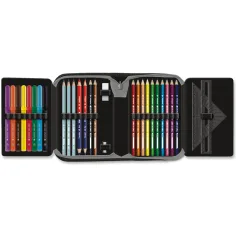 Ars Una: Astuccio pieghevole "Selvaggio nel buio" con leone, completo, 12,8x19,3x3,6 cm immagine 2