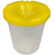 Ars Una: Bicchiere per lavare i pennelli di colore giallo