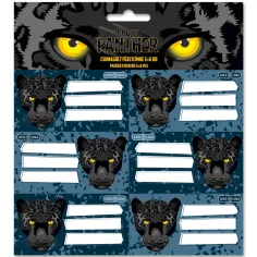 Ars Una: Black Panther etichette per quaderni, confezione da 3x6 pezzi